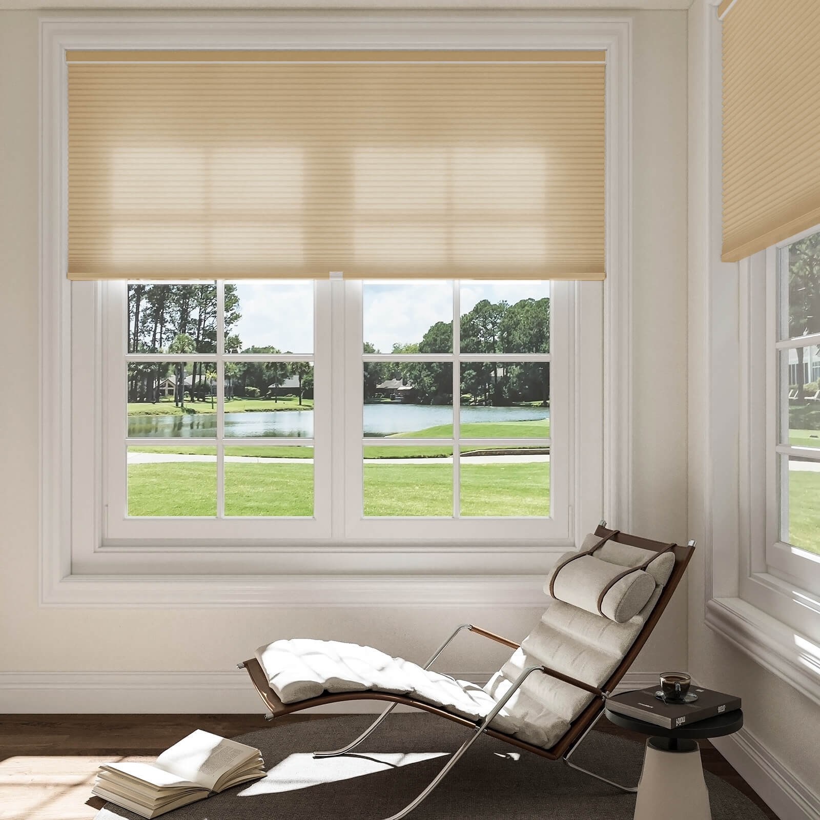 Keego Express Double Cell Honeycomb Cellular Shades Cordless Aluminium Rail