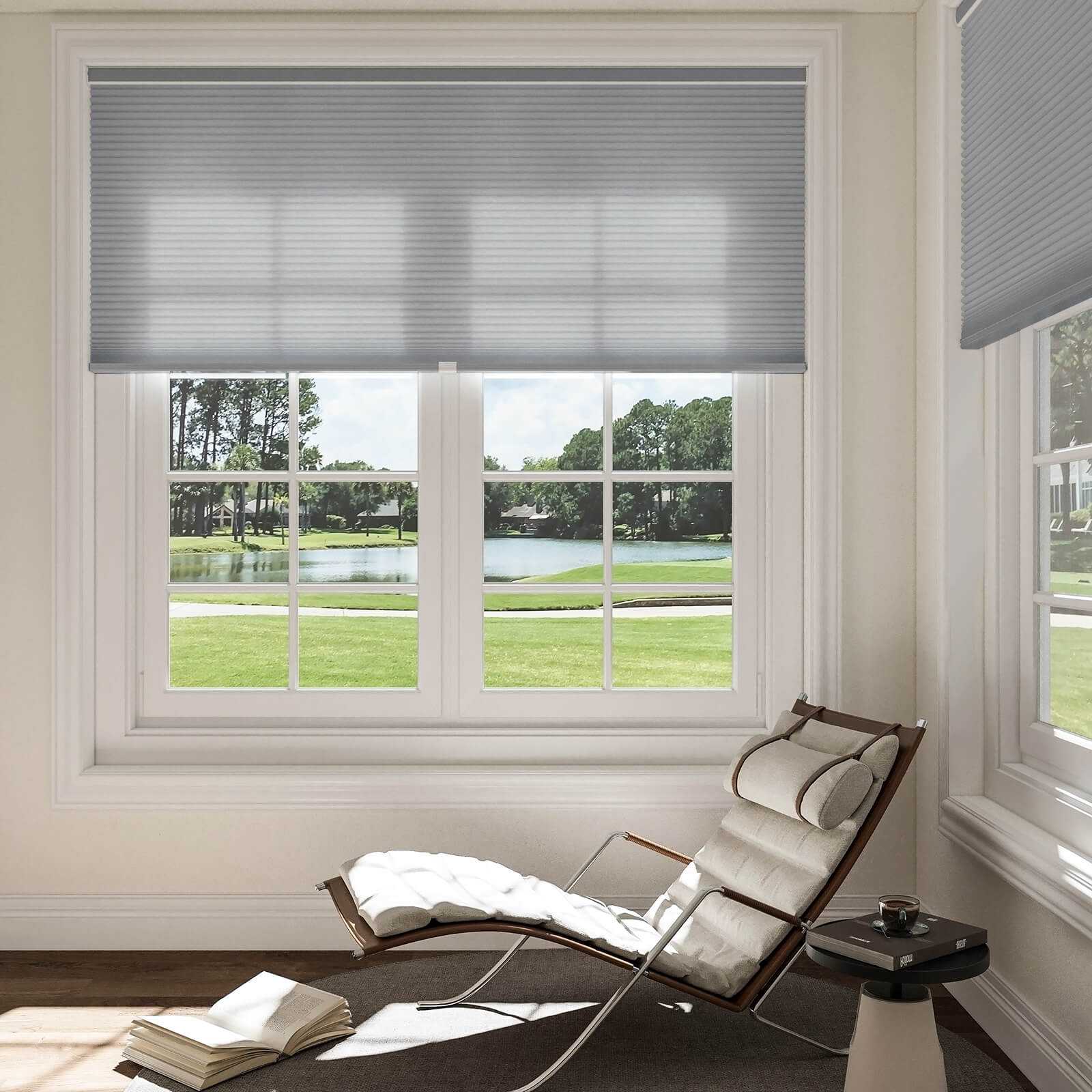 Keego Express Double Cell Honeycomb Cellular Shades Cordless Aluminium Rail