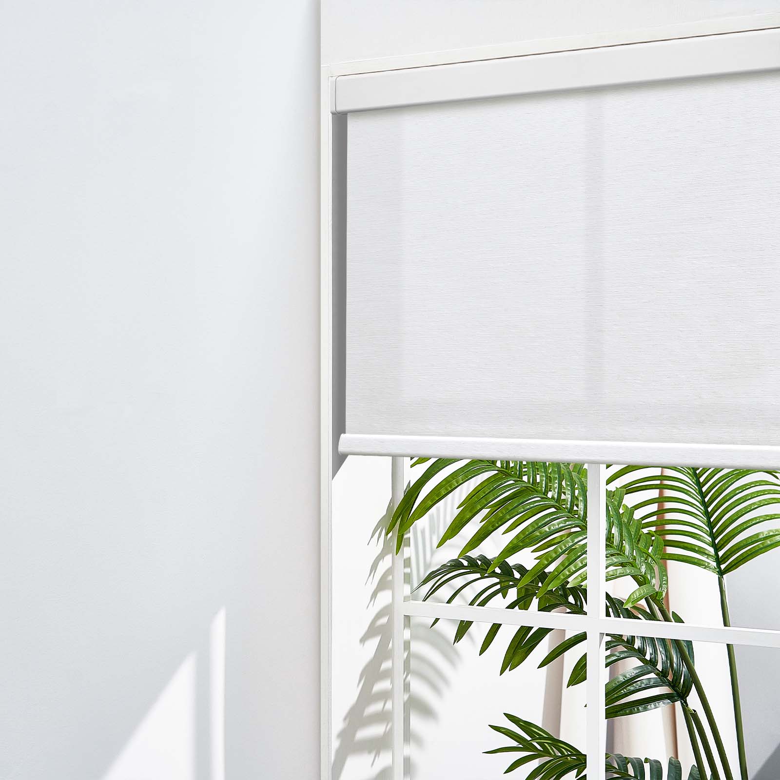 Keego MicroDim roller blinds with metal valances White-41-5747