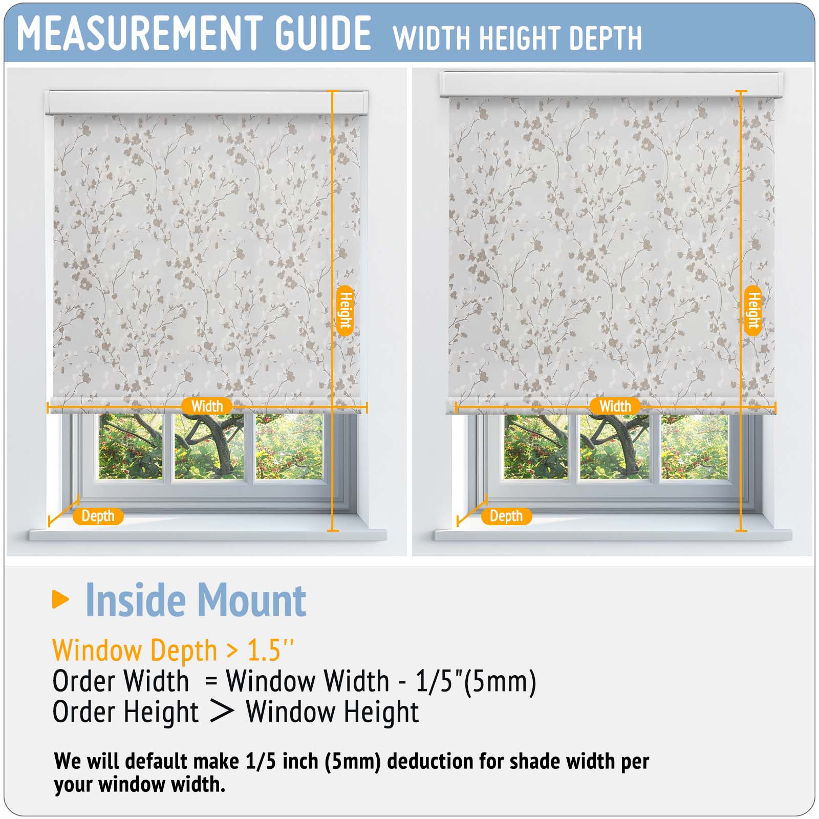 Keego MicroDim electric roller blinds Inside Mount Flora-61-5747