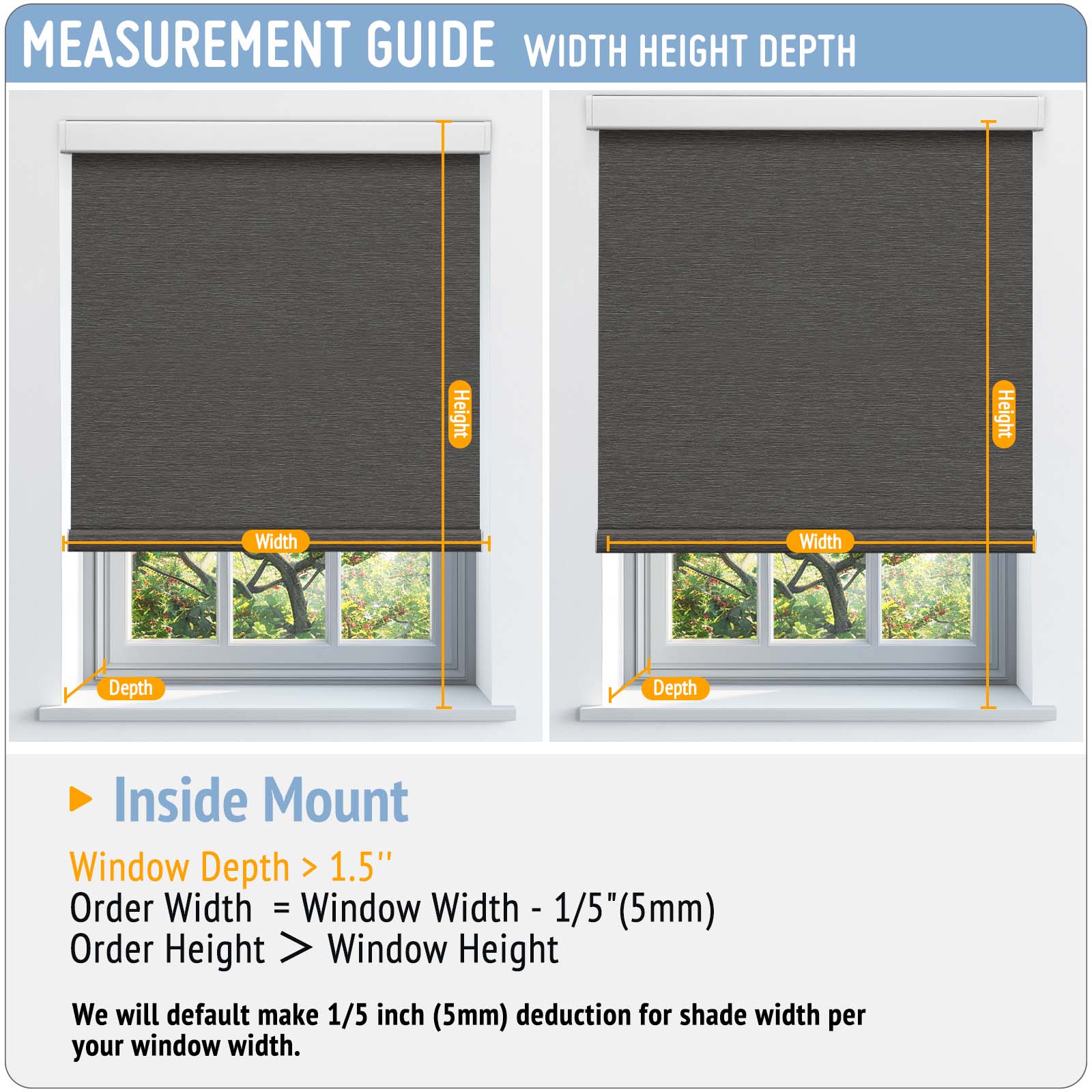 Keego MicroDim electric roller blinds Inside Mount Darkgrey-24-5747