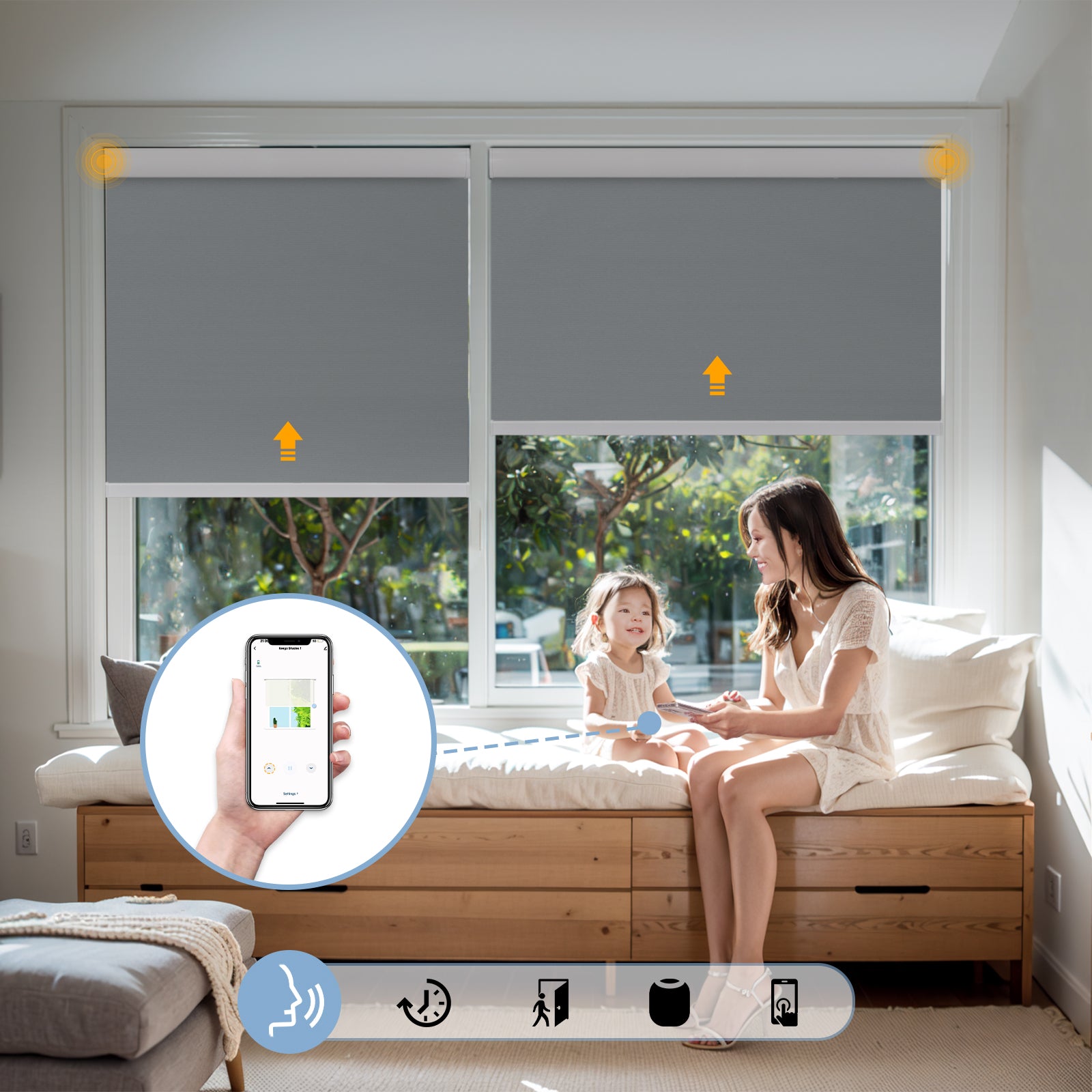Keego Roller Shades APP CONTROL Timing Control DimGray-030535517
