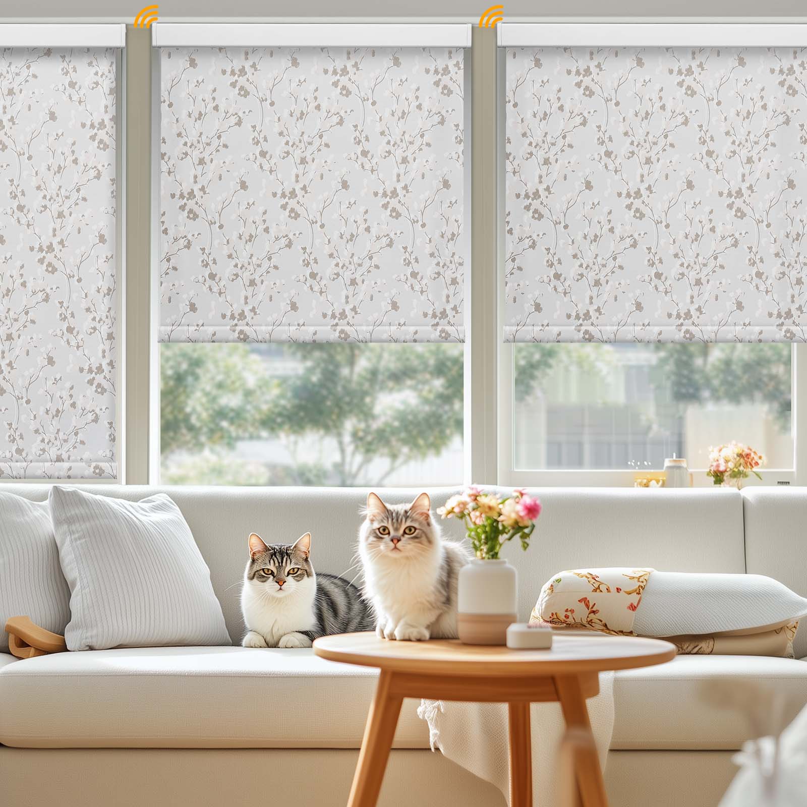 Keego MicroDim electric roller blinds Flora-61-5747