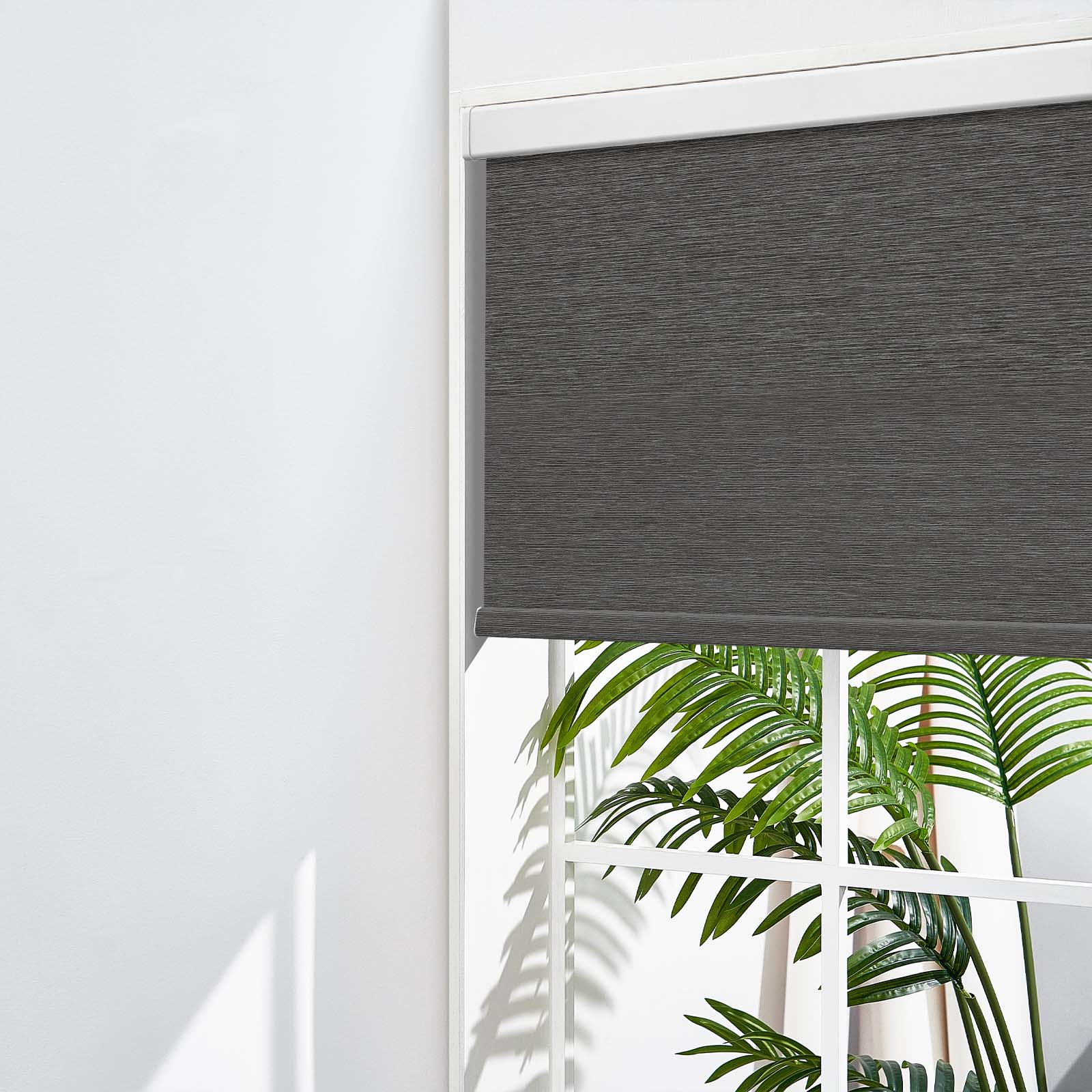 Keego MicroDim roller blinds with metal valances Darkgrey-24-5747